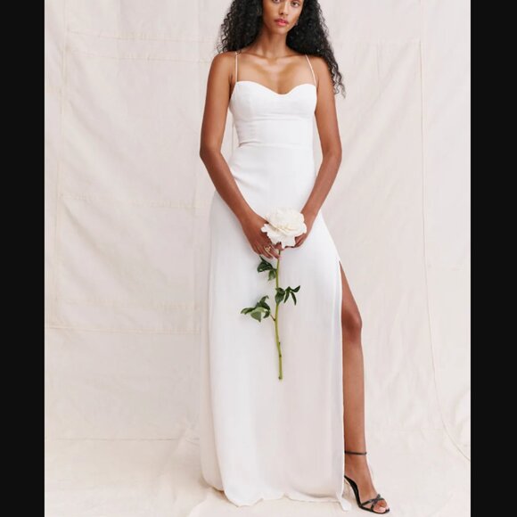 Reformation Melita Dress in Ivory Size 8 - Picture 1 of 4